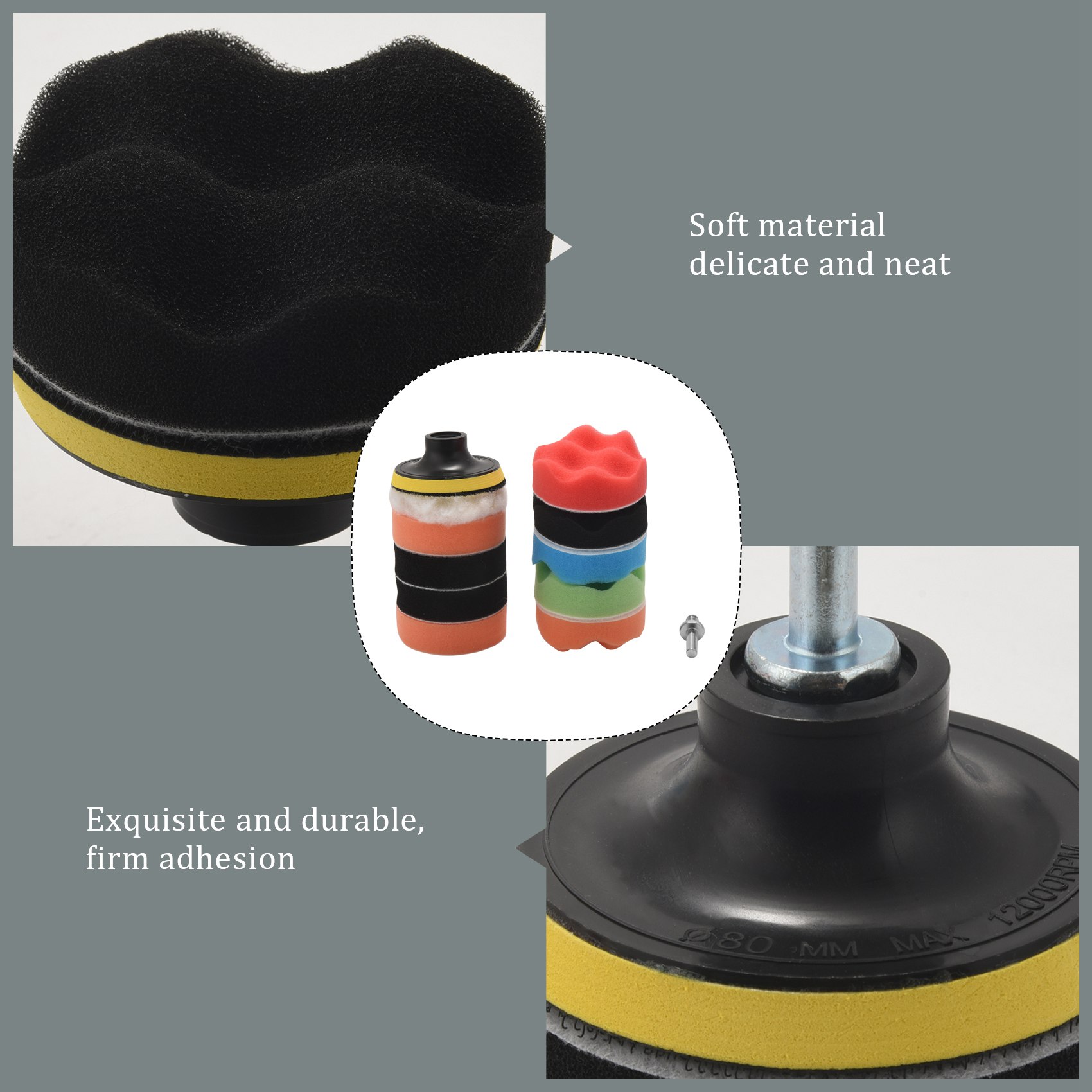 BAAG-11Pcs 3 Inch Waves Buffer - огляд і ціна Polish Pad Set Buffer