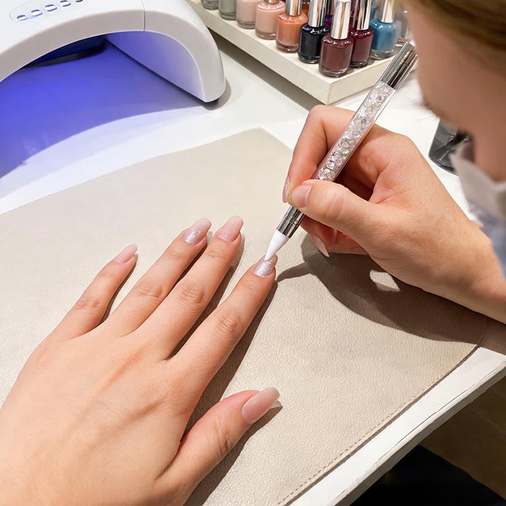 Nail Art Double‑Head Silicone  - огляд і ціна Wax Applicator Pad
